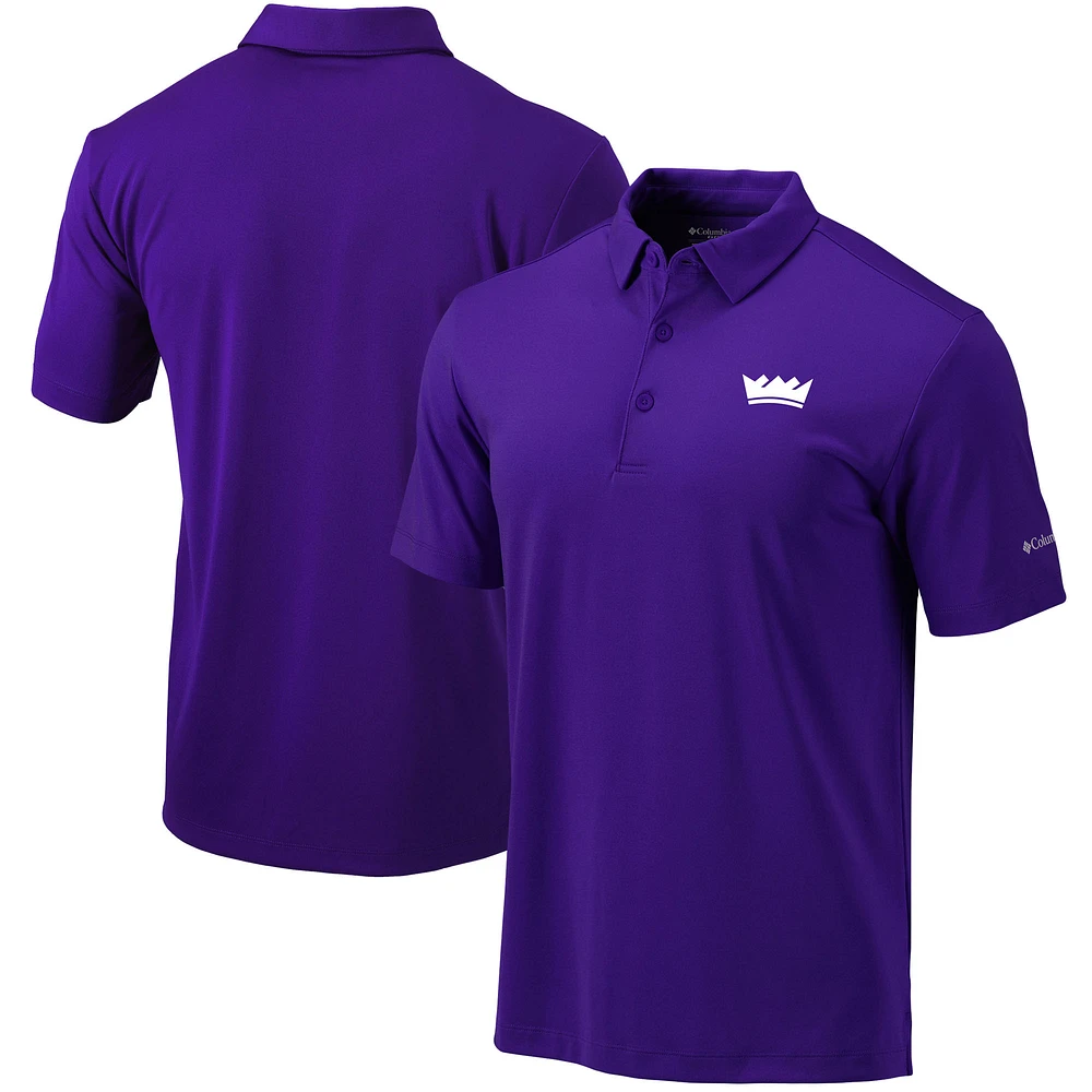 Men's Columbia Purple Sacramento Kings Omni-Wick Drive Polo