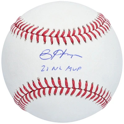 Bryce Harper Philadelphia Phillies Autographed Baseball with "21 NL MVP" Inscription