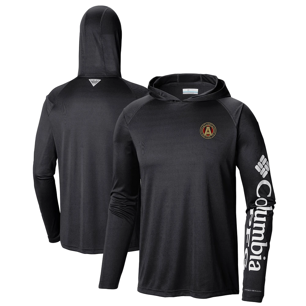 Men's Columbia Black Atlanta United FC Terminal Tackle Long Sleeve Hoodie T-Shirt