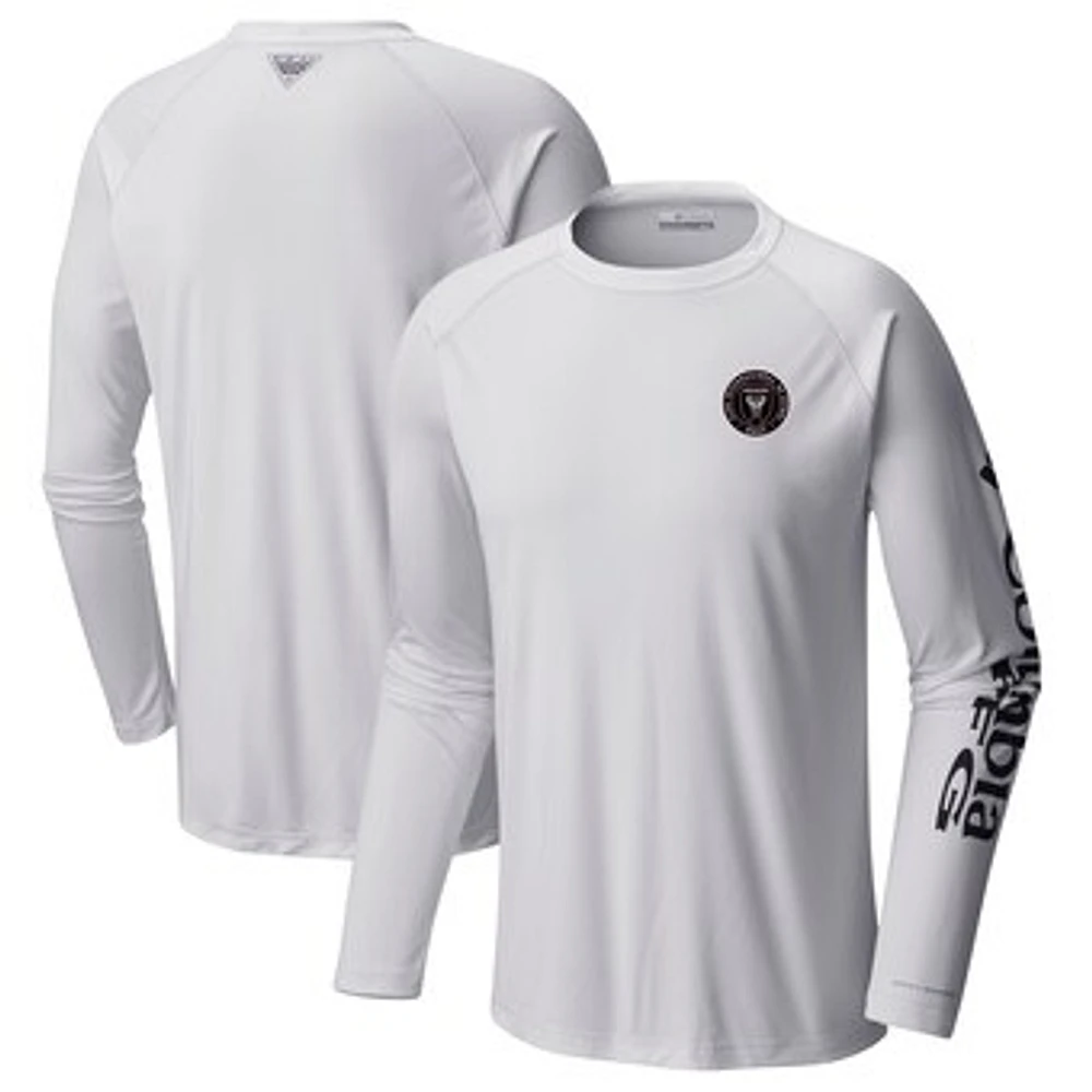 Men's Columbia White Inter Miami CF Terminal Tackle Long Sleeve T-Shirt