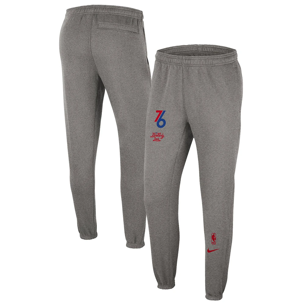 Men's Nike Heather Charcoal Philadelphia 76ers 2022/23 City Edition Courtside Brushed Fleece Sweatpants