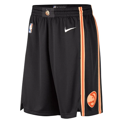 Men's Nike Black Atlanta Hawks 2022/23 City Edition Swingman Shorts