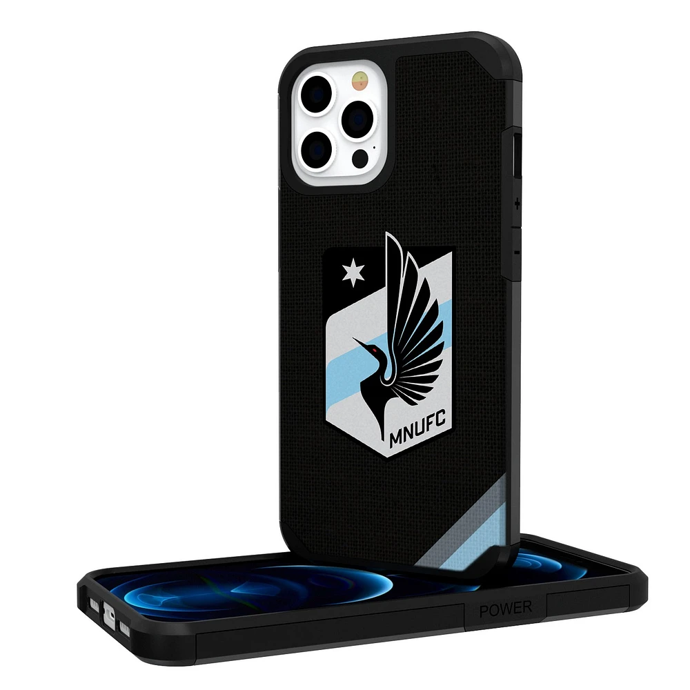 Minnesota United FC iPhone Diagonal Stripe Design Rugged Case