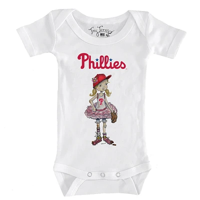 Infant Tiny Turnip White Philadelphia Phillies Baseball Babes Bodysuit