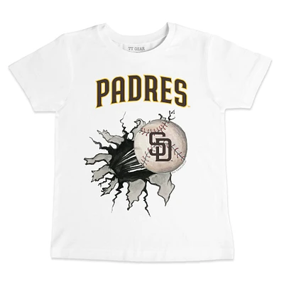 Youth Tiny Turnip White San Diego Padres Baseball Tear T-Shirt