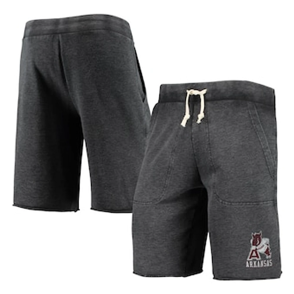 Men's Heathered Black Alternative Apparel Arkansas Razorbacks Victory Lounge Shorts