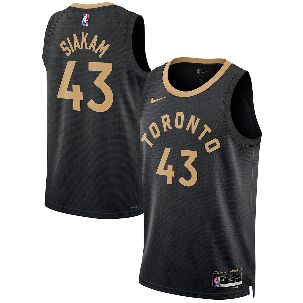 Unisex Nike Pascal Siakam Black Toronto Raptors 2022/23 Swingman Jersey - City Edition