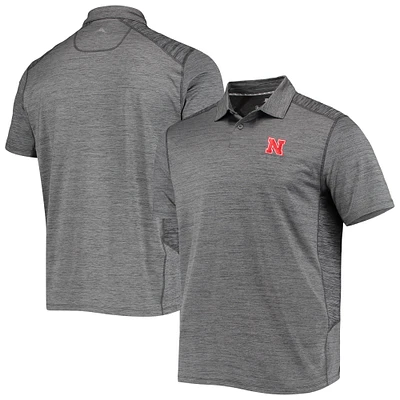 Men's Tommy Bahama Gray Nebraska Huskers Delray IslandZone Polo