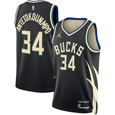 Unisex Jordan Brand Giannis Antetokounmpo Black Milwaukee Bucks Swingman Jersey - Statement Edition