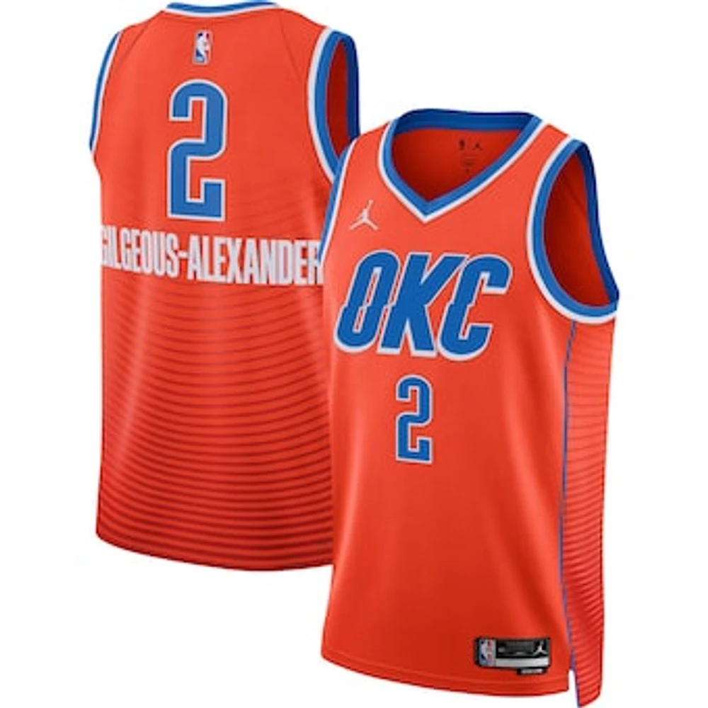 Unisex Jordan Brand Shai Gilgeous-Alexander Orange Oklahoma City Thunder Swingman Jersey - Statement Edition