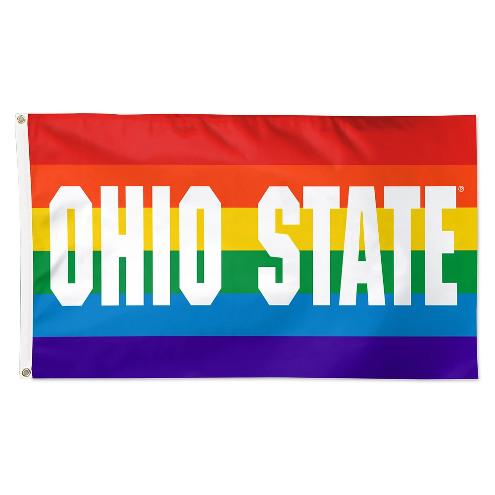 WinCraft Ohio State Buckeyes 3' x 5' Single-Sided Deluxe Team Pride Flag
