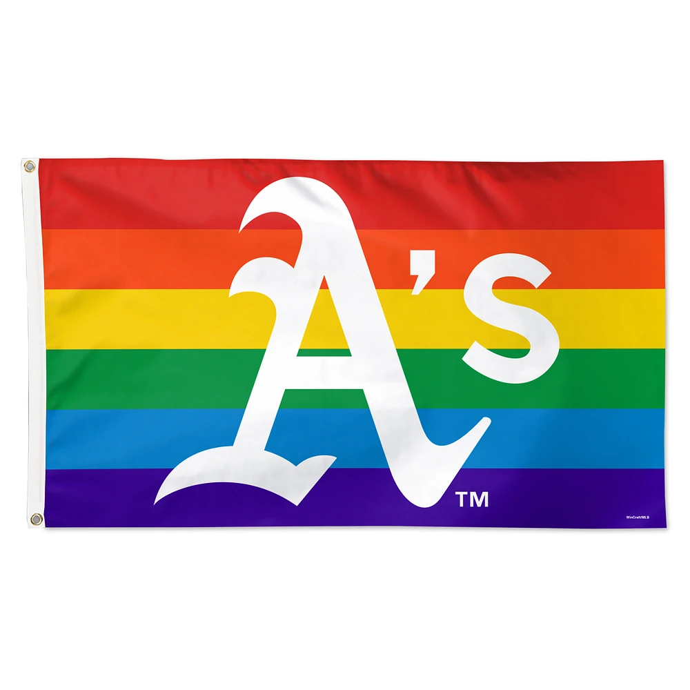 WinCraft Athletics 3' x 5' Single-Sided Deluxe Team Pride Flag