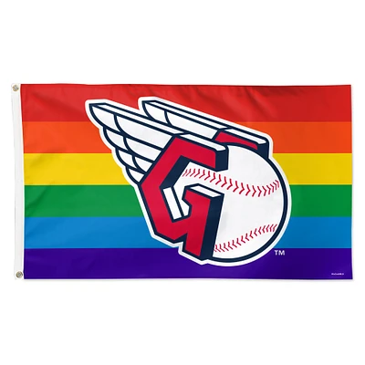WinCraft Cleveland Guardians 3' x 5' Single-Sided Deluxe Team Pride Flag