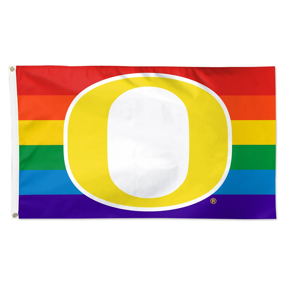 WinCraft Oregon Ducks 3' x 5' Single-Sided Deluxe Team Pride Flag