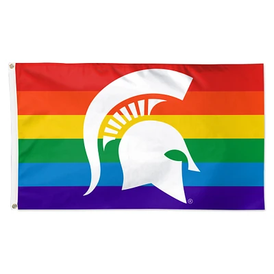 WinCraft Michigan State Spartans 3' x 5' Single-Sided Deluxe Team Pride Flag