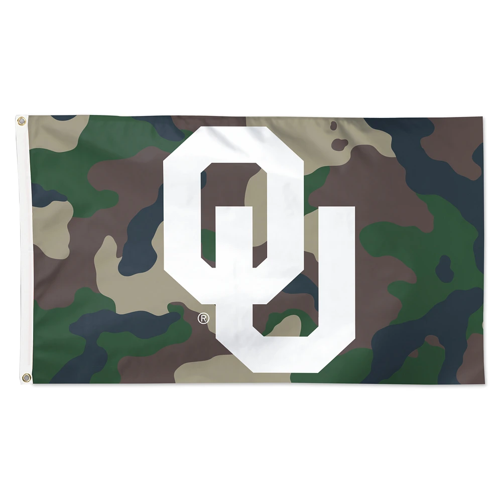 WinCraft Oklahoma Sooners 3' x 5' Single-Sided Deluxe Camo Flag