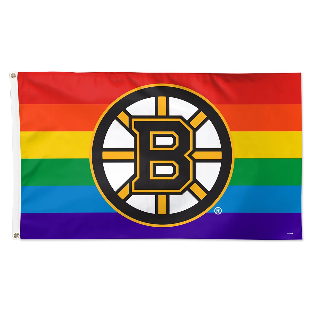WinCraft Boston Bruins 3' x 5' Single-Sided Deluxe Team Pride Flag