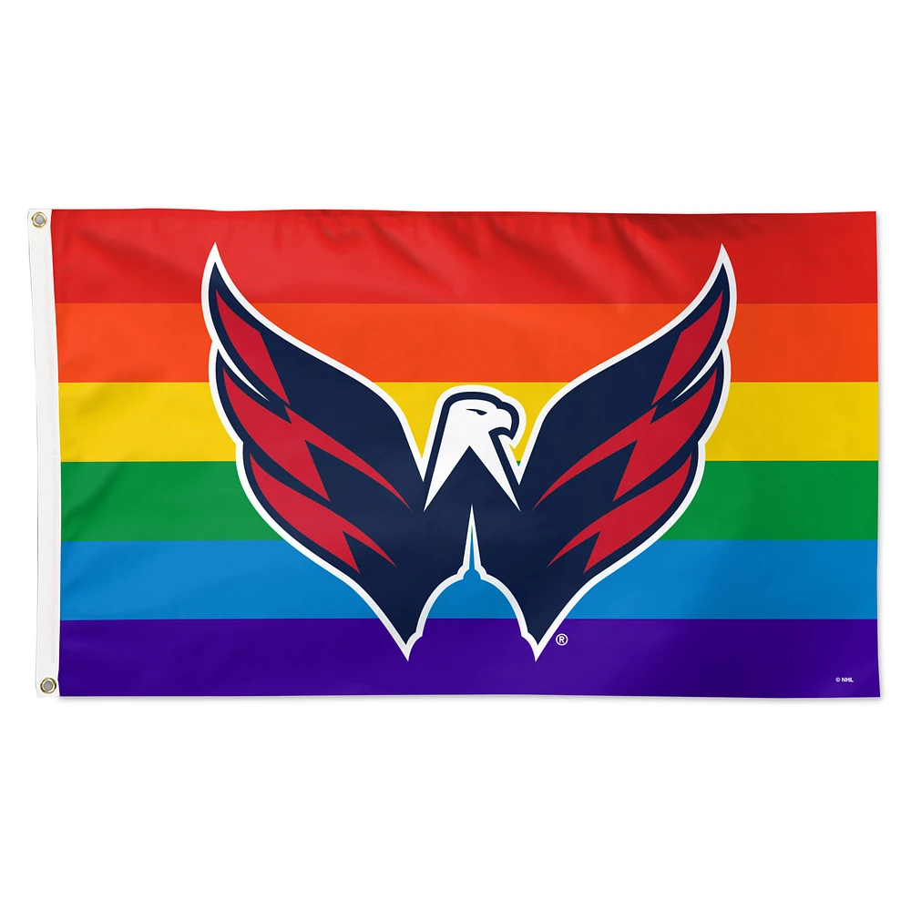 WinCraft Washington Capitals 3' x 5' Single-Sided Deluxe Team Pride Flag