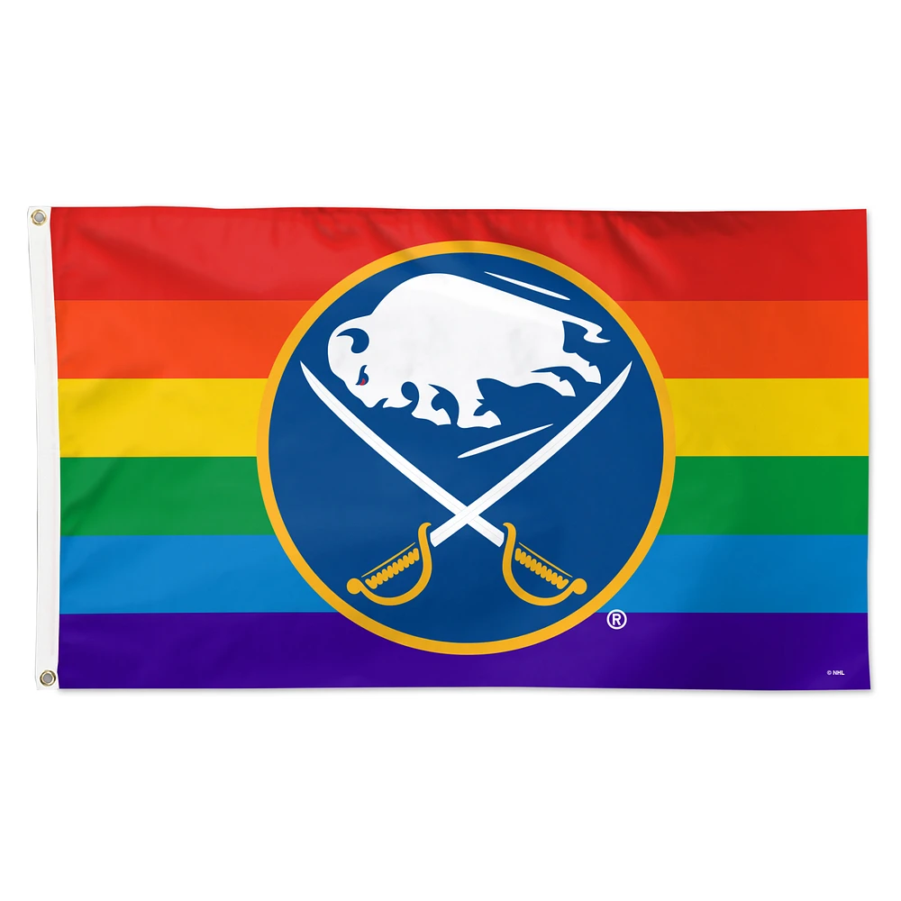 WinCraft Buffalo Sabres 3' x 5' Single-Sided Deluxe Team Pride Flag