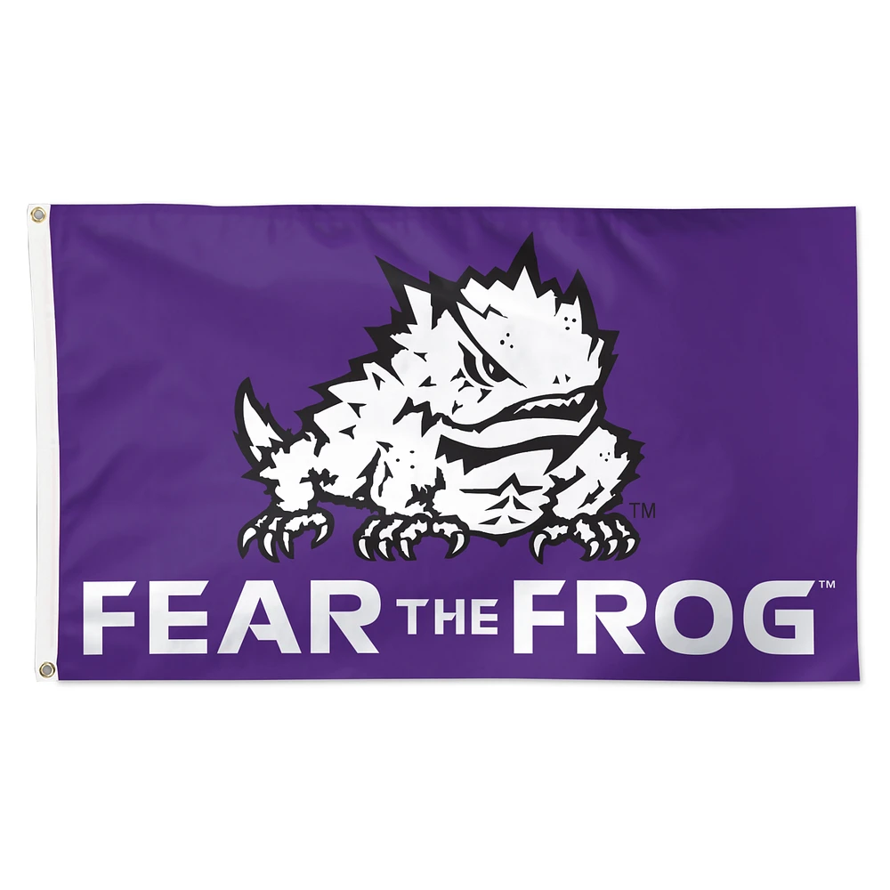 WinCraft TCU Horned Frogs 3' x 5' Single-Sided Deluxe Team Slogan Flag