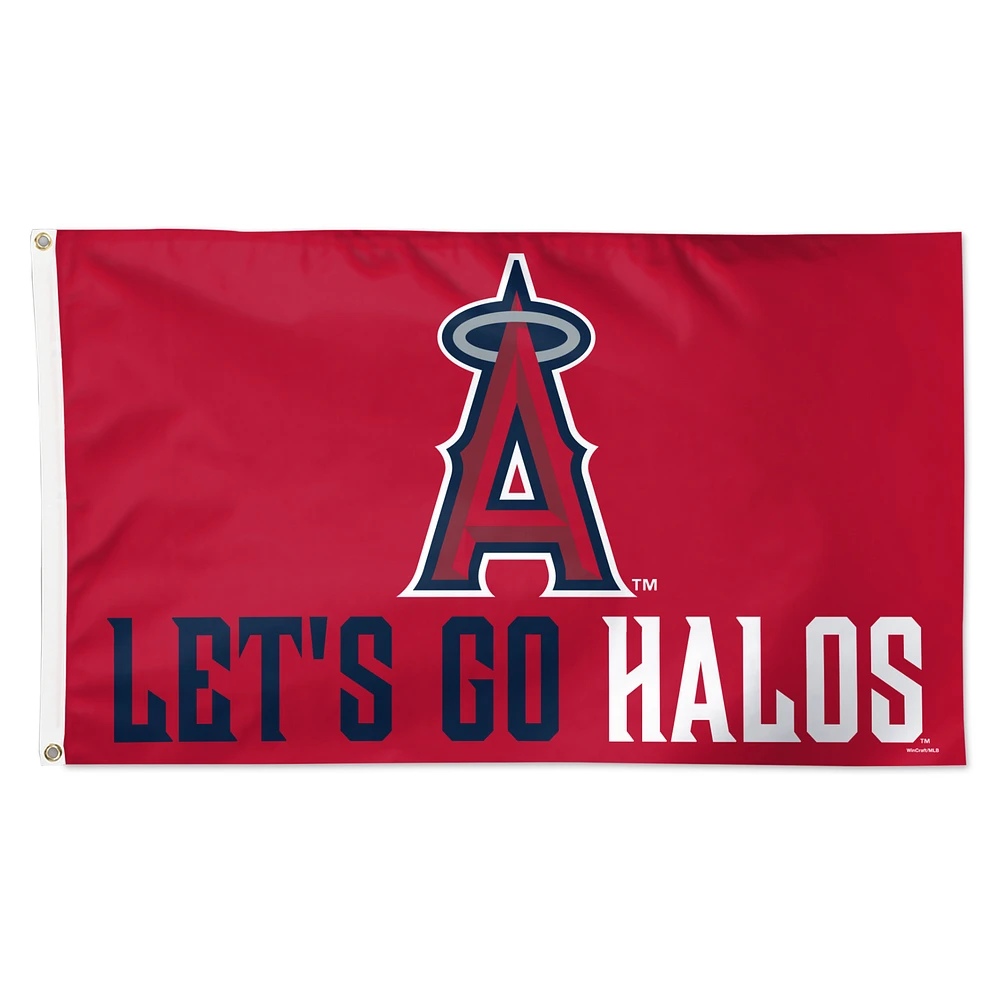 WinCraft Los Angeles Angels 3' x 5' Single-Sided Deluxe Team Slogan Flag