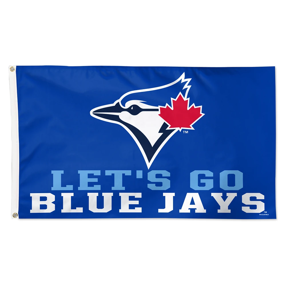 WinCraft Toronto Blue Jays 3' x 5' Single-Sided Deluxe Team Slogan Flag