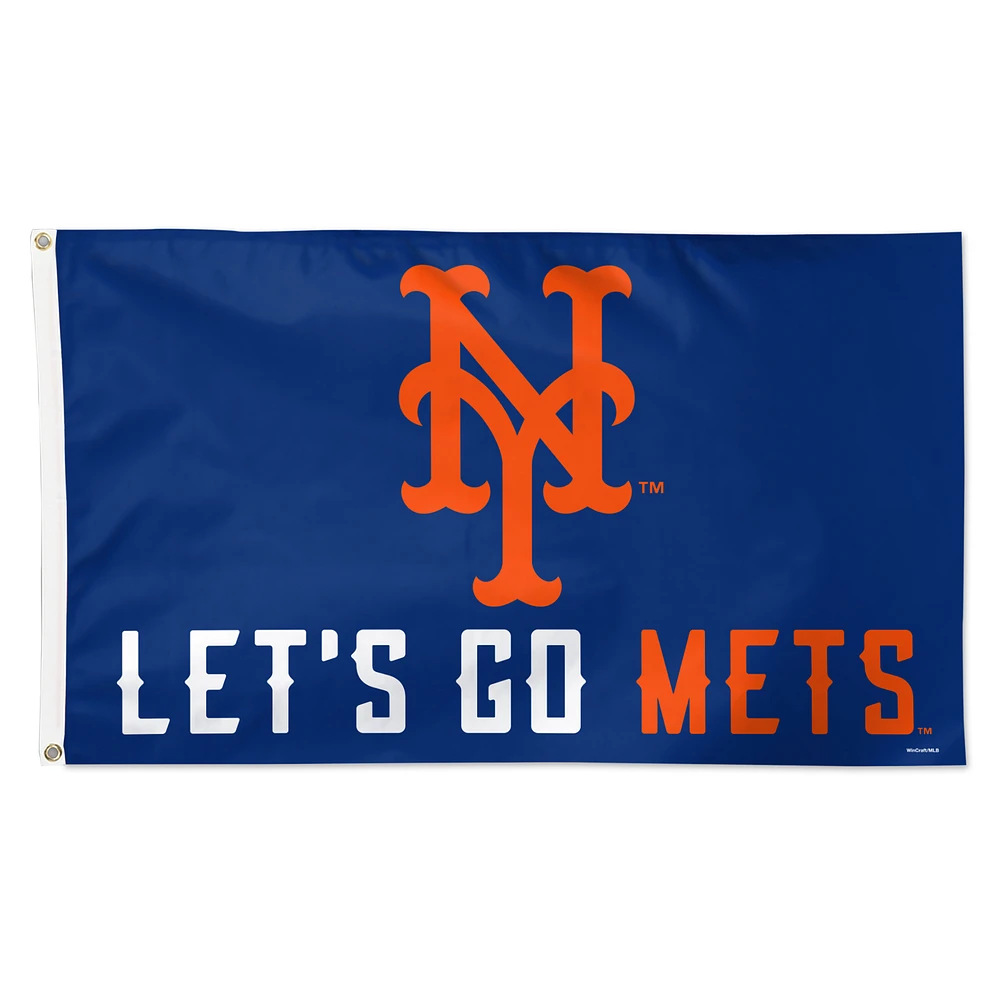 WinCraft New York Mets 3' x 5' Single-Sided Deluxe Team Slogan Flag