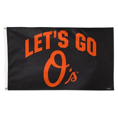 WinCraft Baltimore Orioles 3' x 5' Single-Sided Deluxe Team Slogan Flag