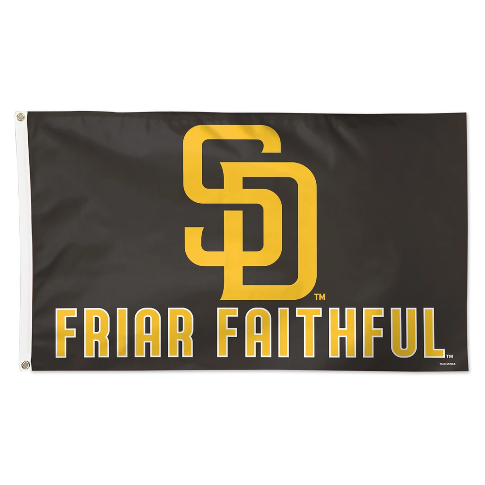 WinCraft San Diego Padres 3' x 5' Single-Sided Deluxe Team Slogan Flag
