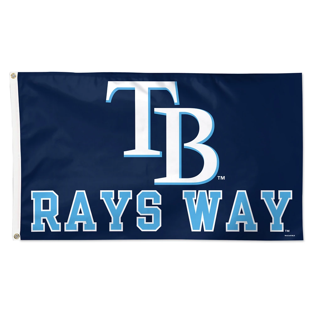 WinCraft Tampa Bay Rays 3' x 5' Single-Sided Deluxe Team Slogan Flag