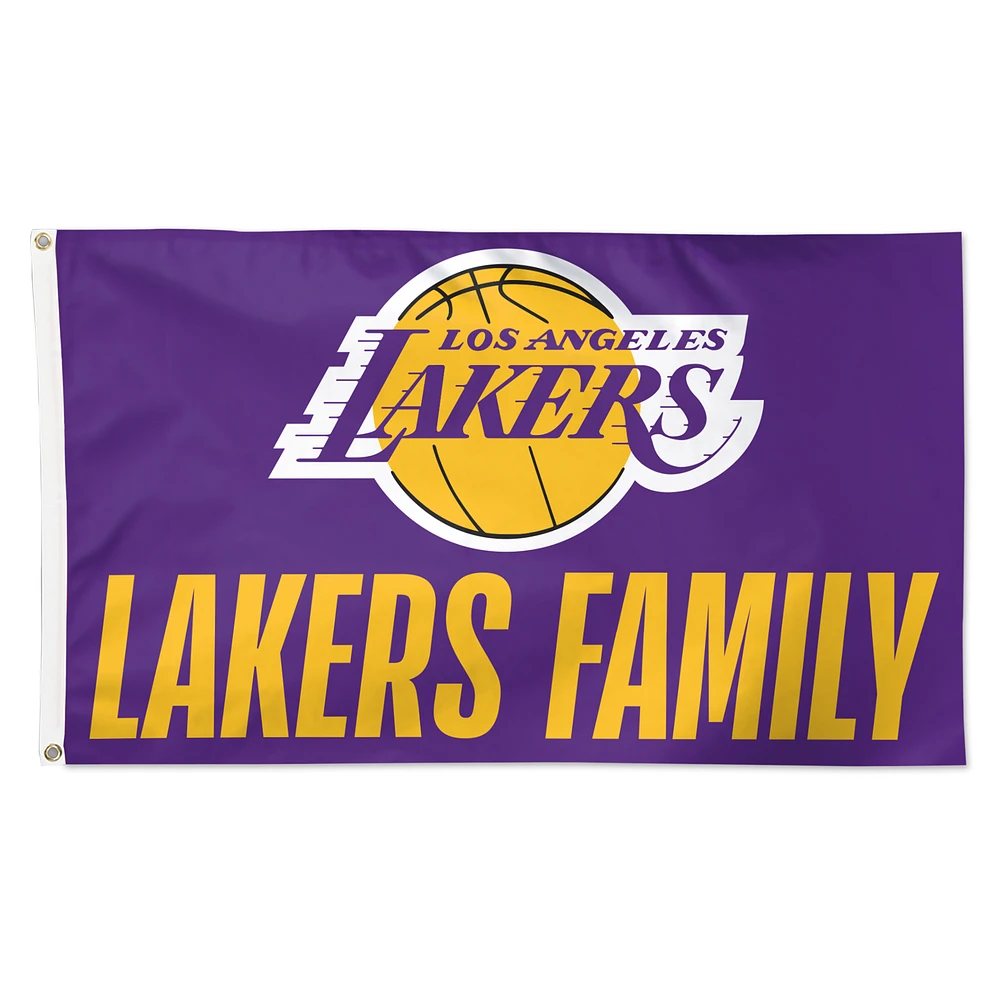 WinCraft Los Angeles Lakers 3' x 5' Single-Sided Deluxe Team Slogan Flag