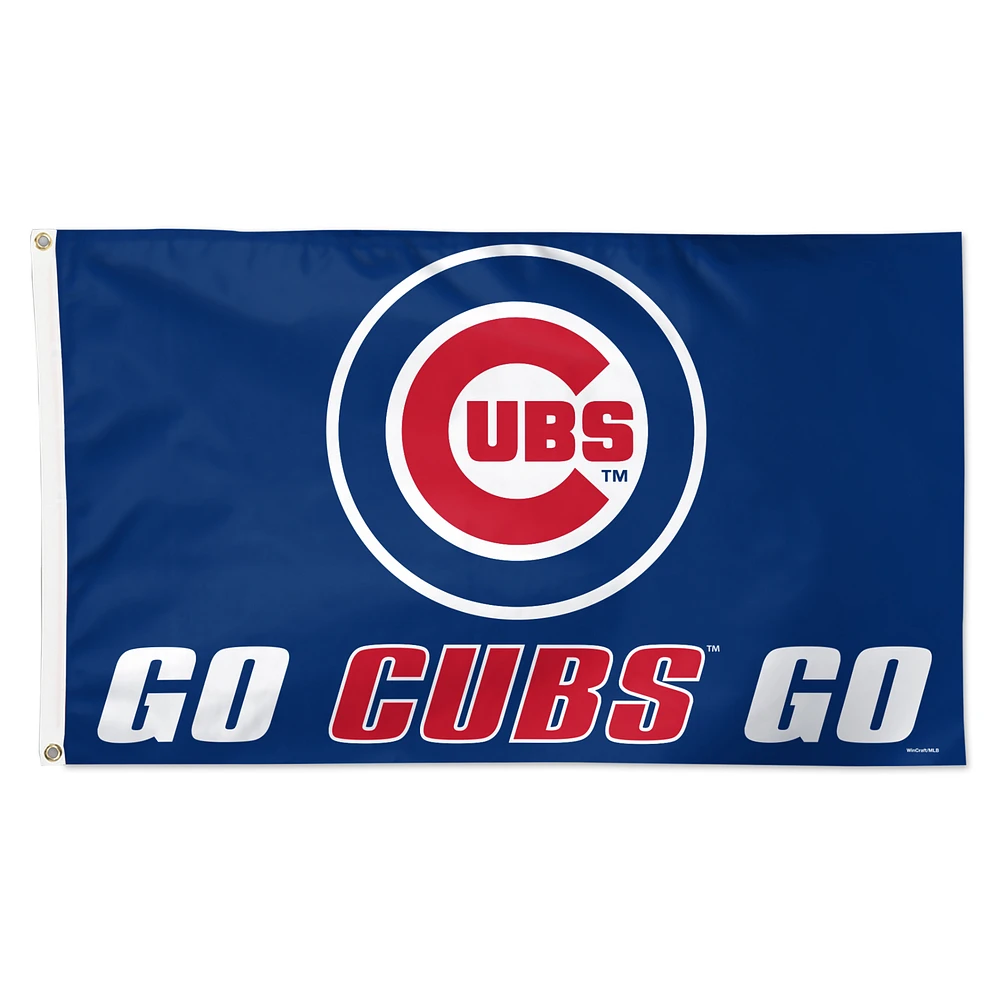 WinCraft Chicago Cubs 3' x 5' Single-Sided Deluxe Team Slogan Flag