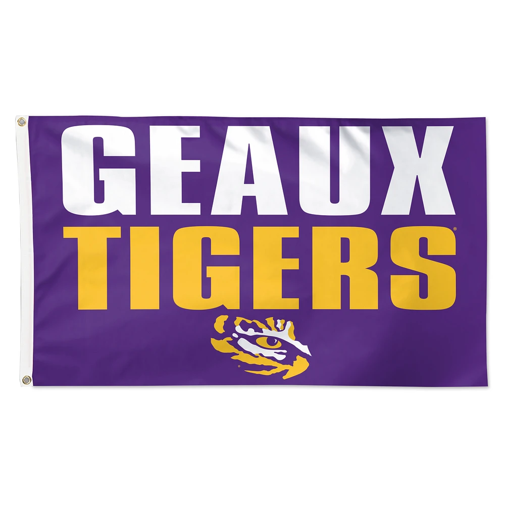 WinCraft LSU Tigers 3' x 5' Single-Sided Deluxe Team Slogan Flag
