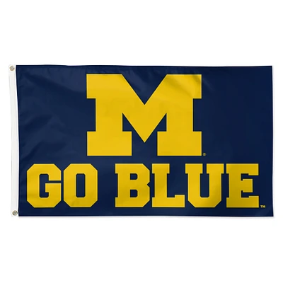 WinCraft Michigan Wolverines 3' x 5' Single-Sided Deluxe Team Slogan Flag