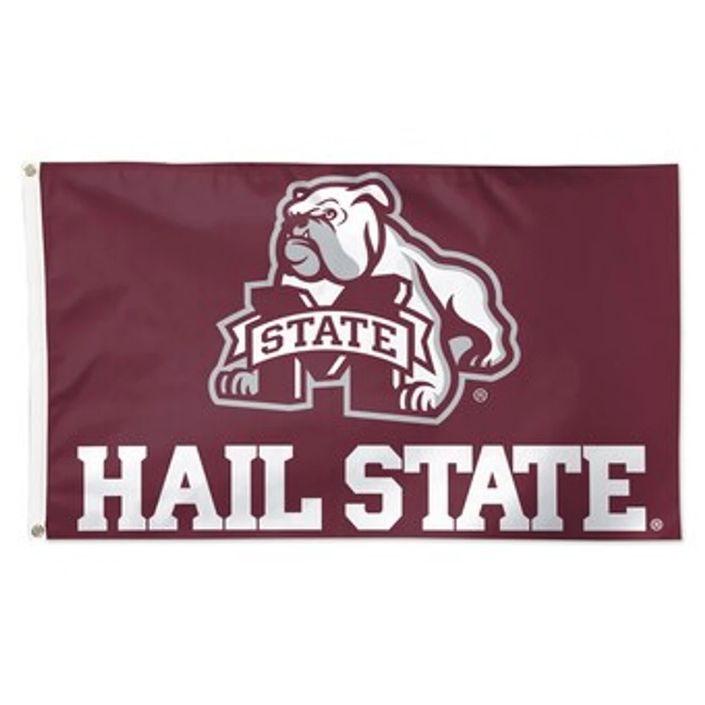 WinCraft Mississippi State Bulldogs 3' x 5' Single-Sided Deluxe Team Slogan Flag