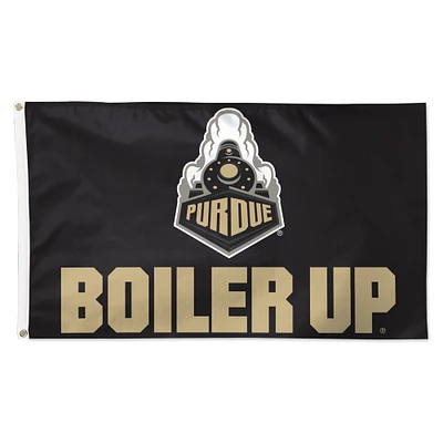 WinCraft Purdue Boilermakers 3' x 5' Single-Sided Deluxe Team Slogan Flag