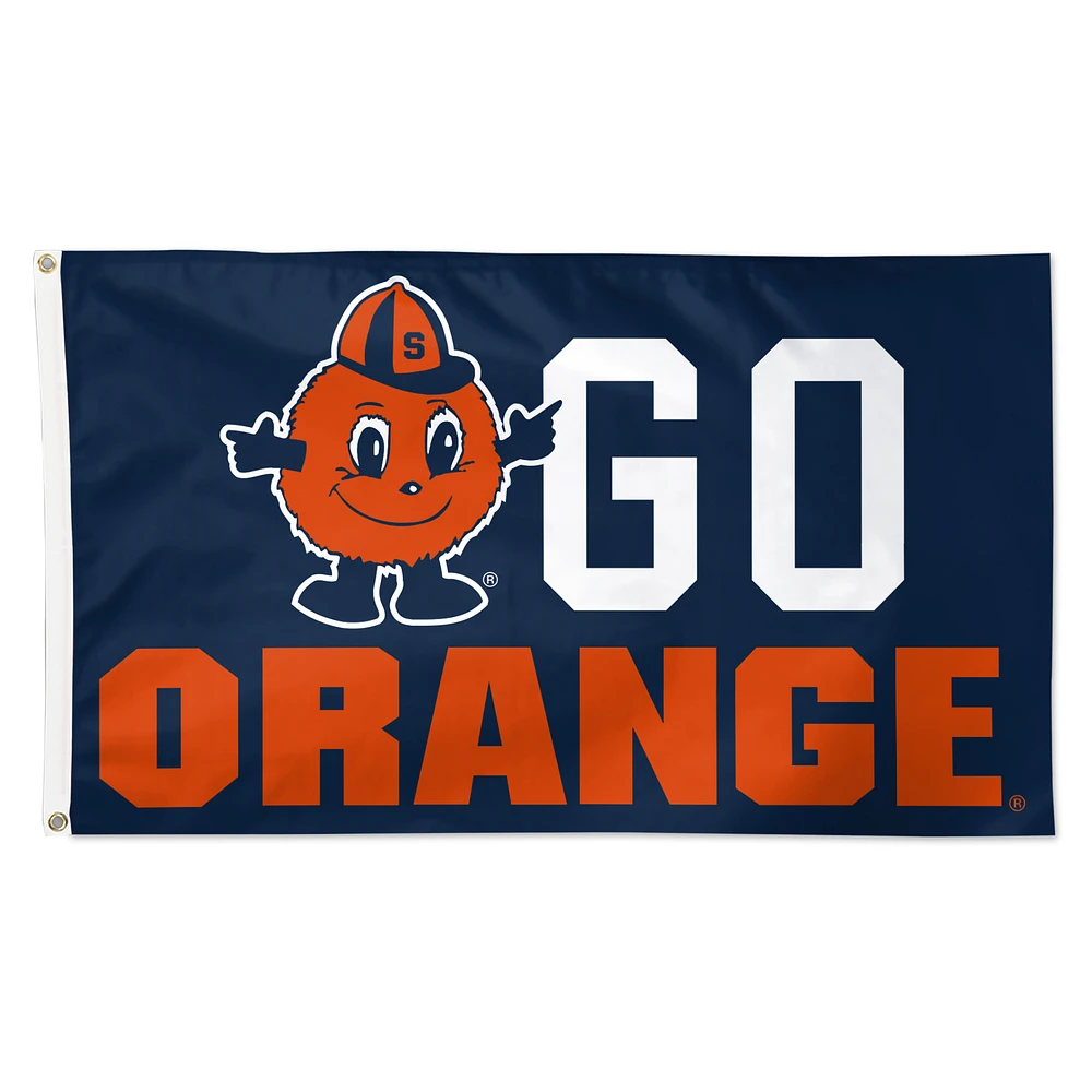 WinCraft Syracuse Orange 3' x 5' Single-Sided Deluxe Team Slogan Flag