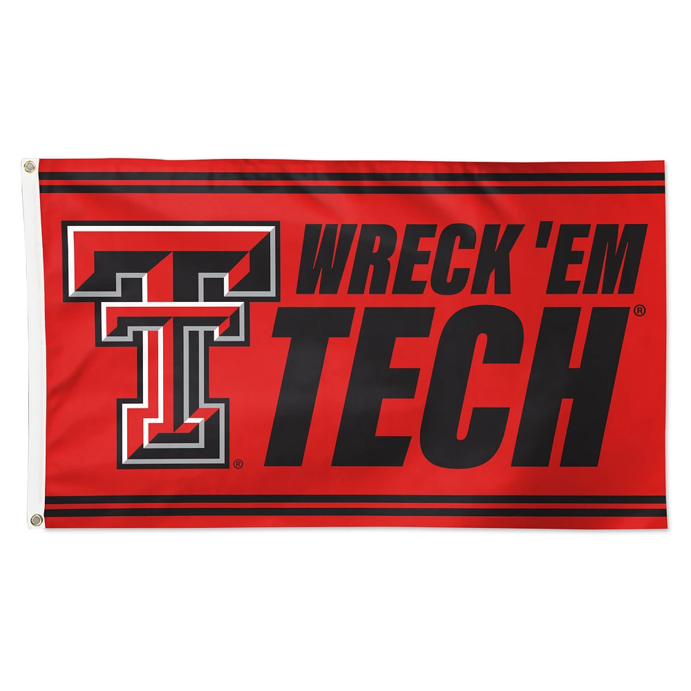WinCraft Texas Tech Red Raiders 3' x 5' Single-Sided Deluxe Team Slogan Flag