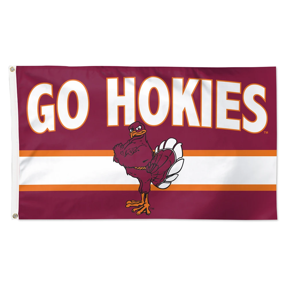 WinCraft Virginia Tech Hokies 3' x 5' Single-Sided Deluxe Team Slogan Flag