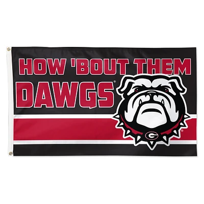 WinCraft Georgia Bulldogs 3' x 5' Single-Sided Deluxe Team Slogan Flag