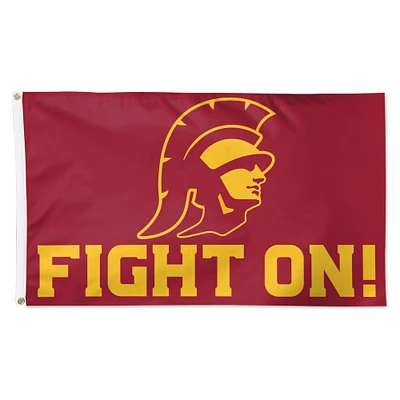 WinCraft USC Trojans 3' x 5' Single-Sided Deluxe Team Slogan Flag