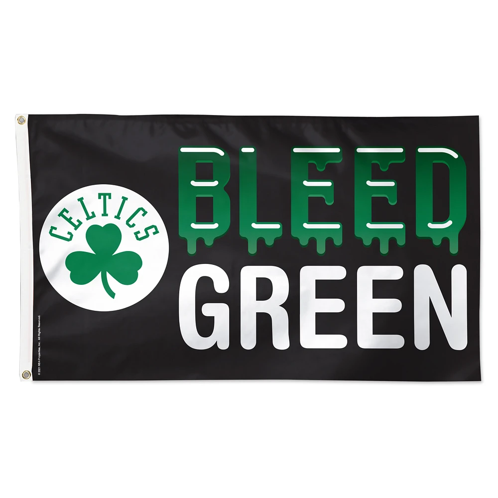 WinCraft Boston Celtics 3' x 5' Single-Sided Deluxe Team Slogan Flag