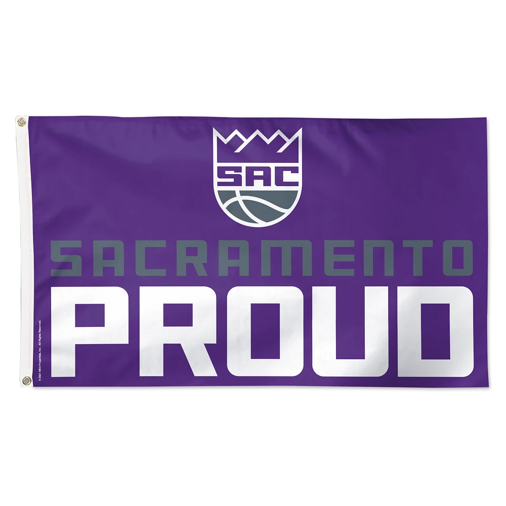WinCraft Sacramento Kings 3' x 5' Single-Sided Deluxe Team Slogan Flag