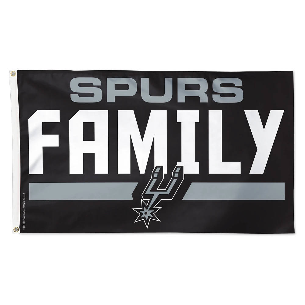 WinCraft San Antonio Spurs 3' x 5' Single-Sided Deluxe Team Slogan Flag