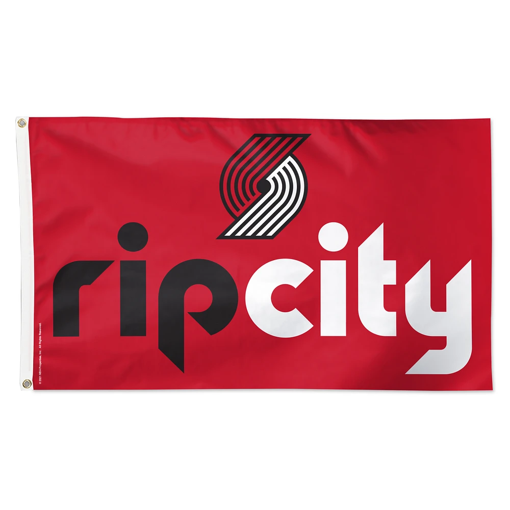 WinCraft Portland Trail Blazers 3' x 5' Single-Sided Deluxe Team Slogan Flag