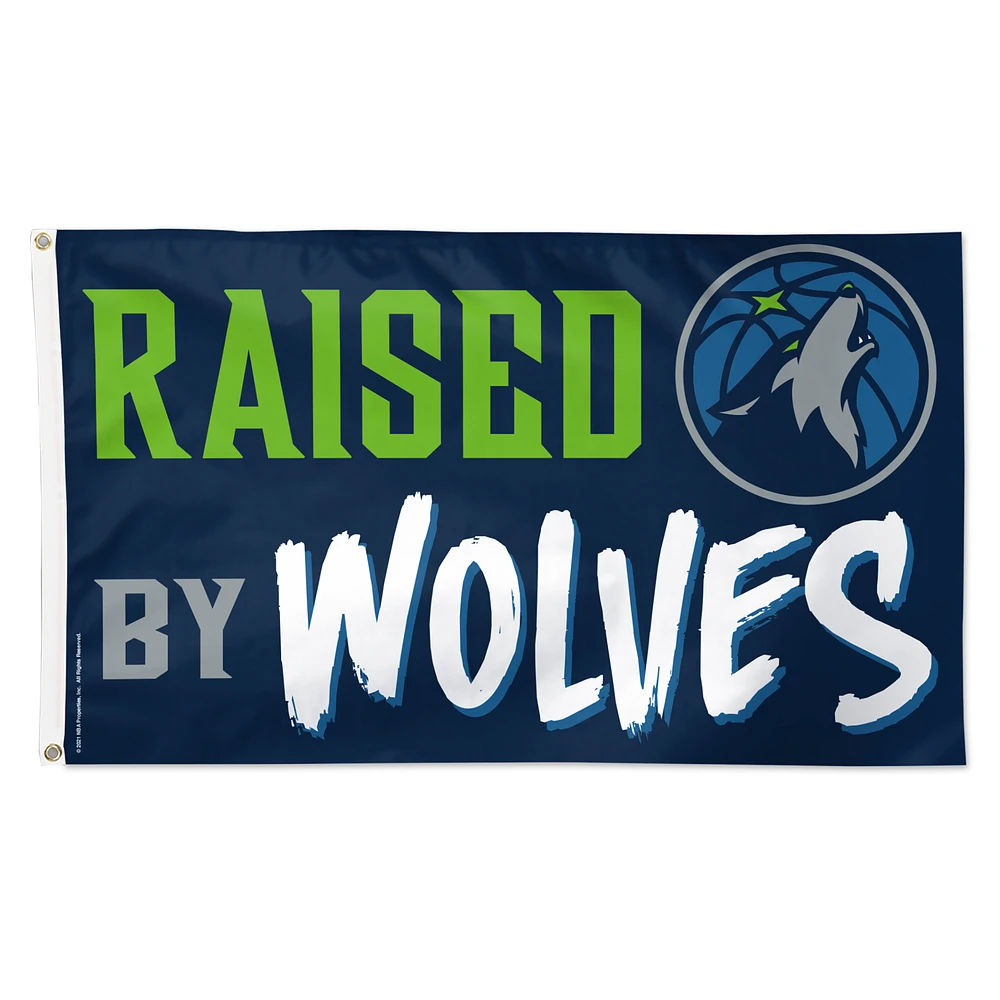 WinCraft Minnesota Timberwolves 3' x 5' Single-Sided Deluxe Team Slogan Flag