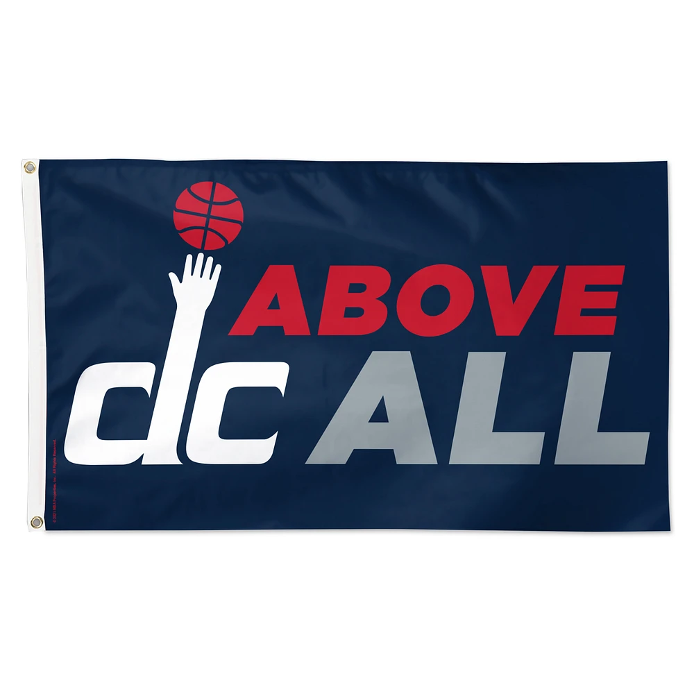 WinCraft Washington Wizards 3' x 5' Single-Sided Deluxe Team Slogan Flag