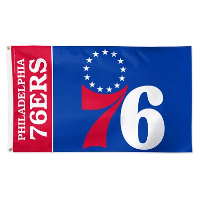 WinCraft Philadelphia 76ers 3' x 5' Single-Sided Inspired Block Deluxe Flag