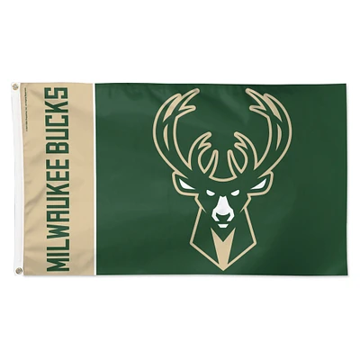 WinCraft Milwaukee Bucks 3' x 5' Single-Sided Inspired Block Deluxe Flag