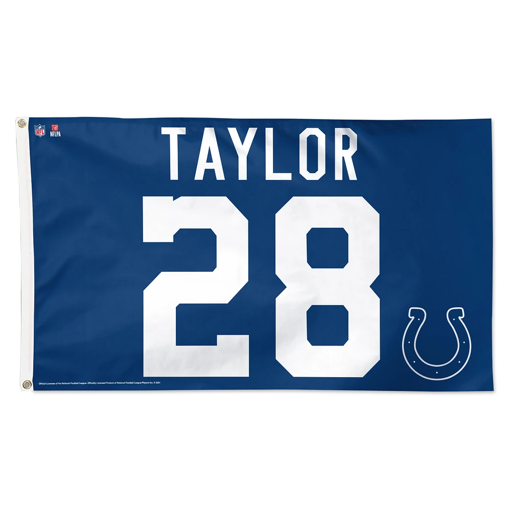 WinCraft Jonathan Taylor Indianapolis Colts 3' x 5' Single-Sided Deluxe Name & Number Flag